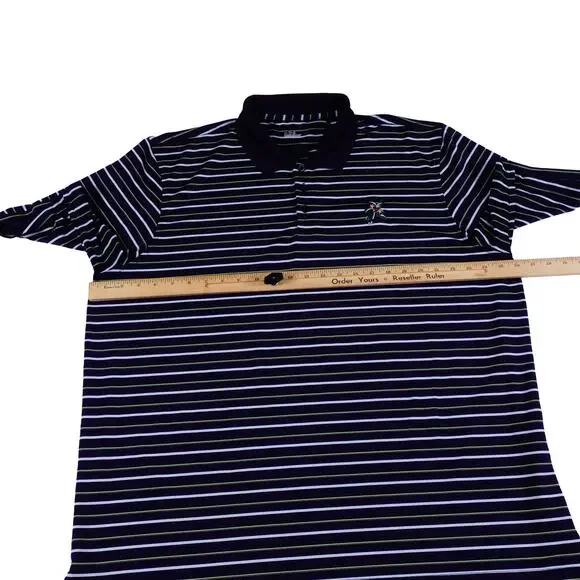 Under Armour Laurel Valley Performance Striped Golf Polo Shirt Men's XXL - Picture 6 of 8